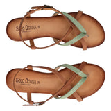 Sandali Infradito Donna Verde e Marrone