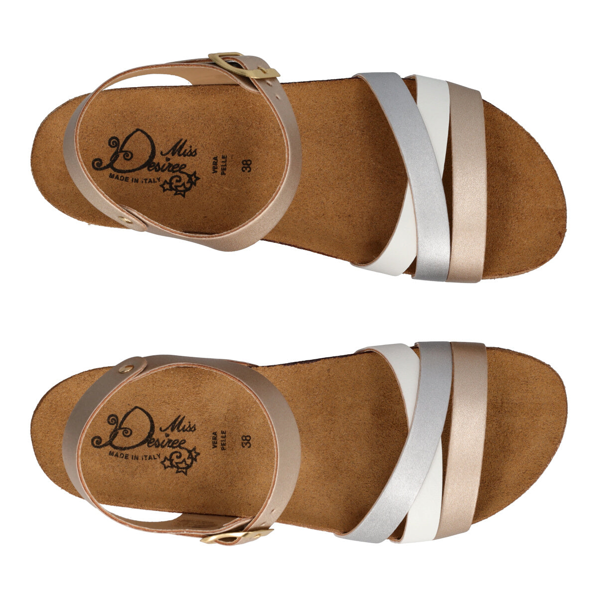 Sandali Donna Bianchi, Platino e Argento