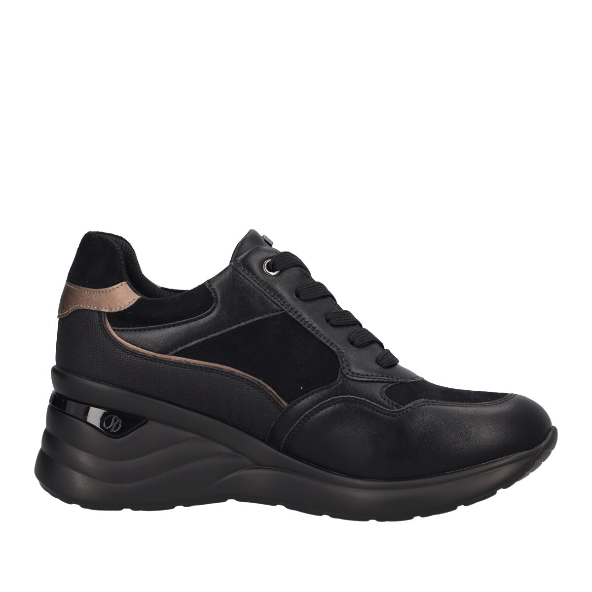 Sneakers con Zeppa Donna Nere