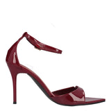 Sandali con Tacco Donna Bordeaux in Vernice