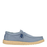 WALLY STRETCH CANVAS Mocassino Slip-on Uomo Azzurro