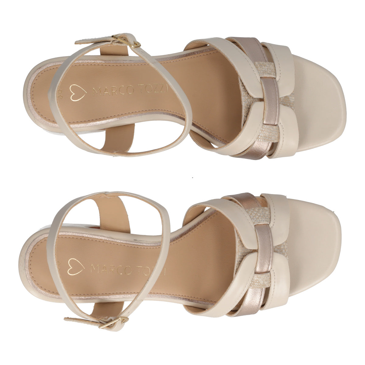 Sandali con tacco Donna Crema