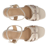 Sandali con tacco Donna Crema