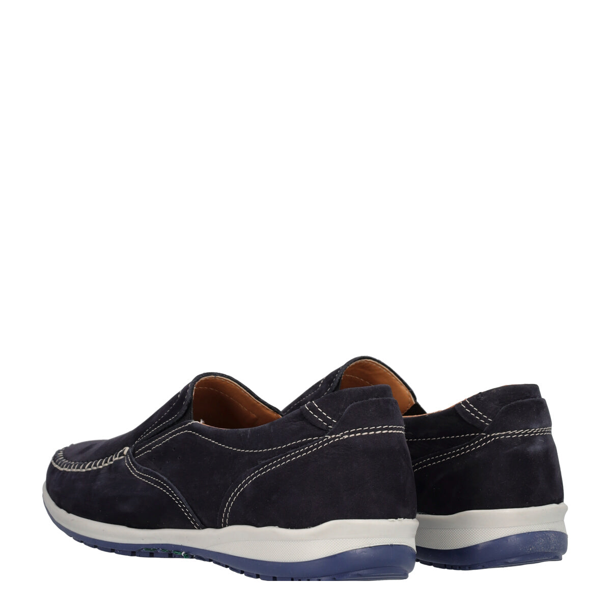 Mocassino Uomo Blu Scamosciato