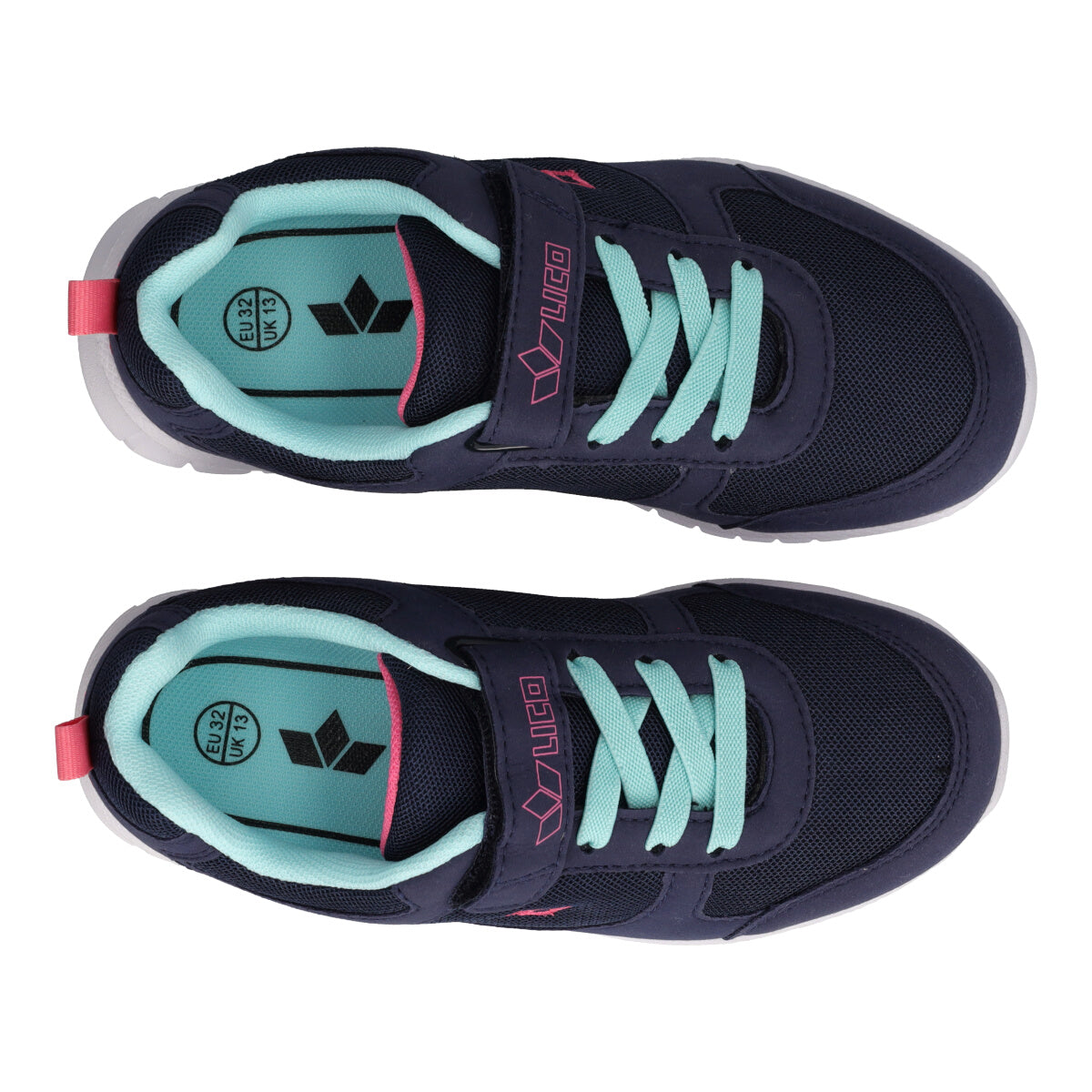 BLAINE Sneakers Bambina Blu, Turchese e Rosa