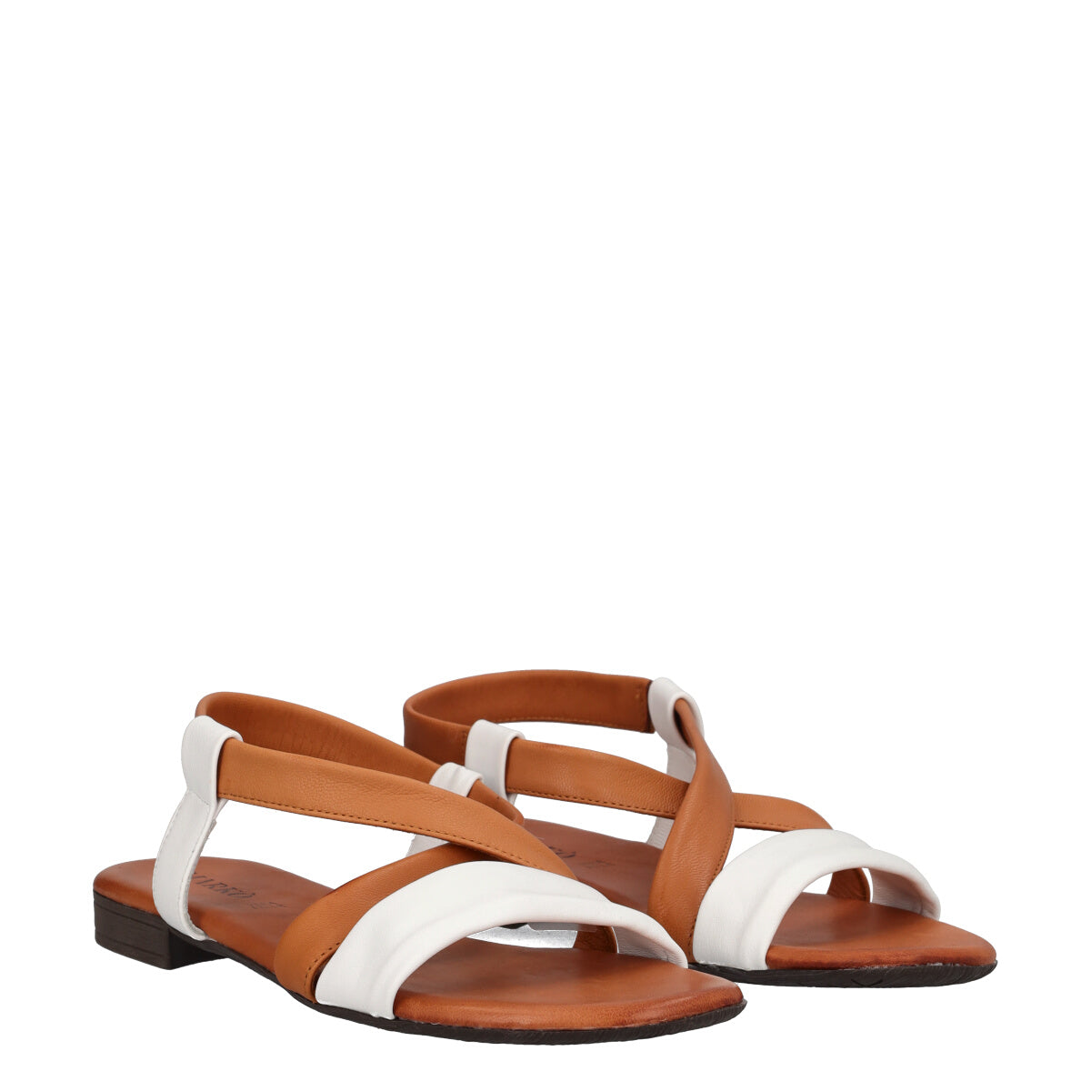 Sandali Donna Brandy e Bianco