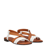 Sandali Donna Brandy e Bianco