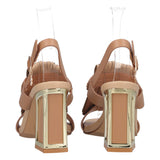 Sandali con Tacco Donna Beige
