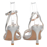 Sandali con Tacco Donna Argento