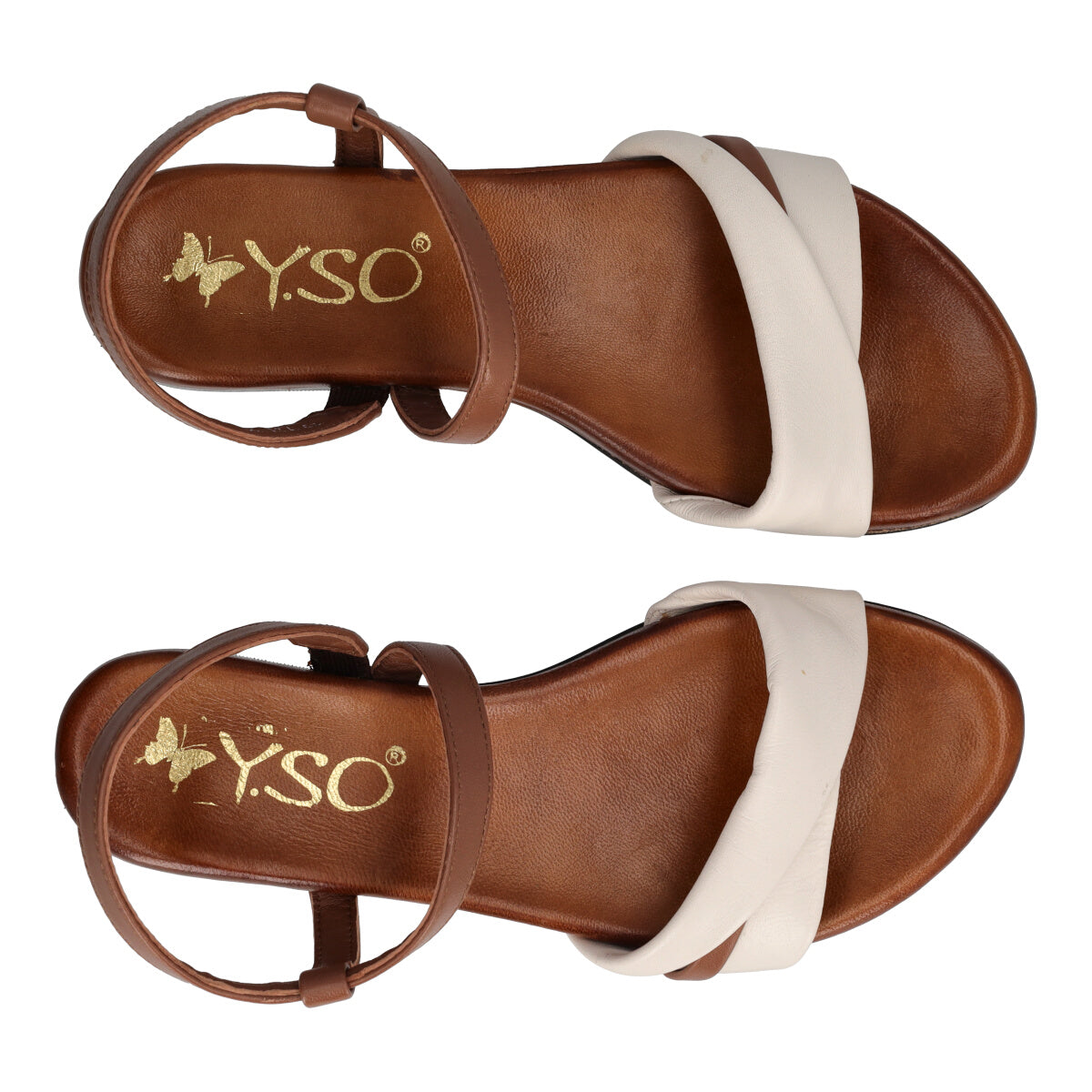 Sandali Donna Marroni e Bianch