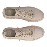 Sneakers Donna Beige in Pelle