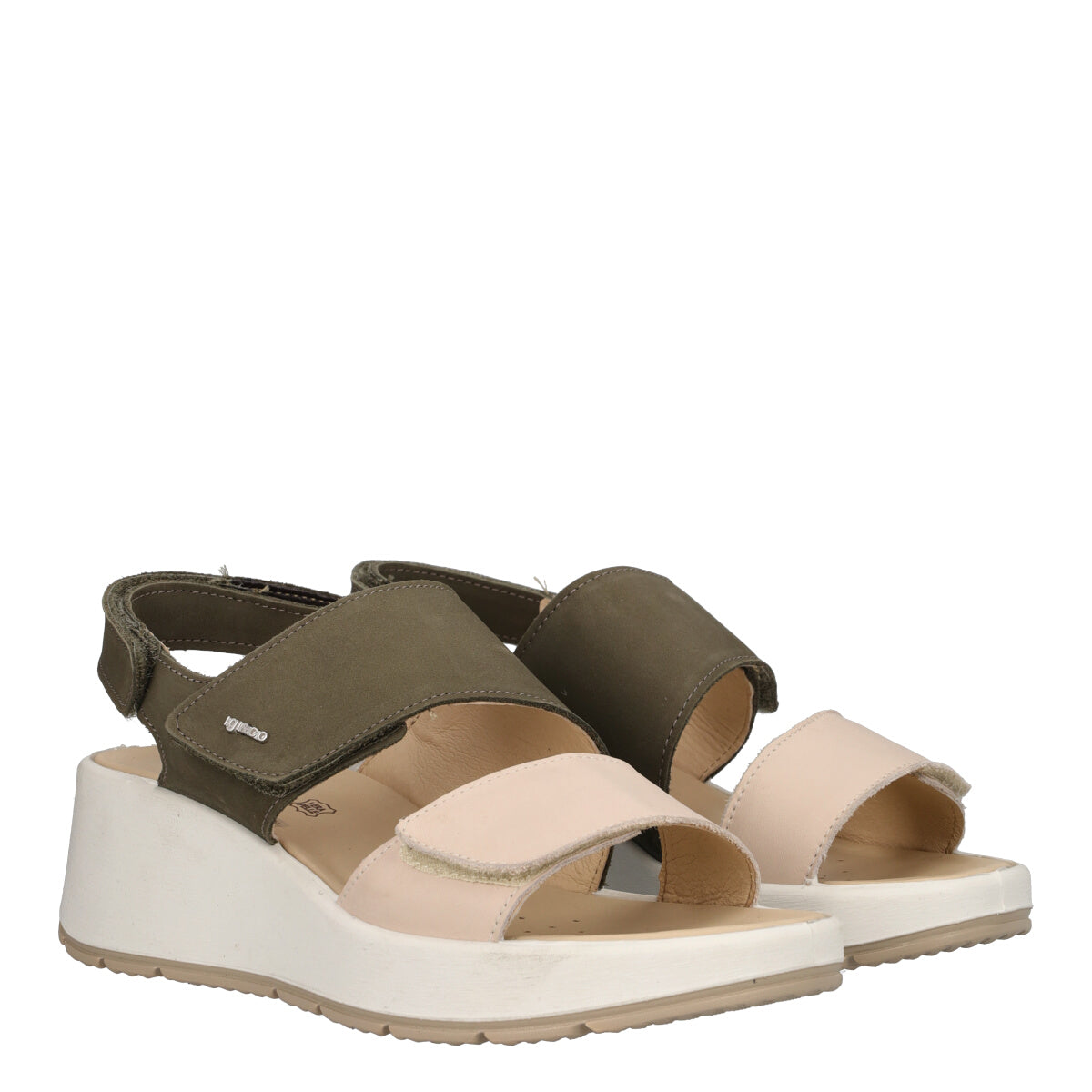 CAROLA Zeppa Donna Verde Militare e Nude