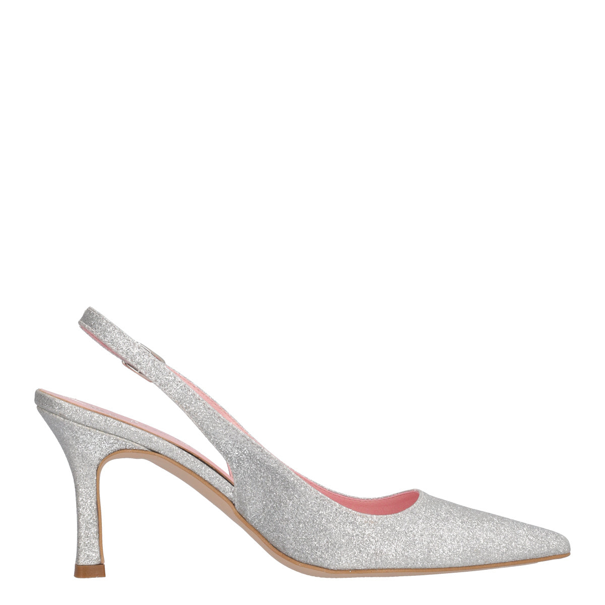 Slingback Donna Argento Tacco 8 cm