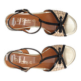 Sandali con Tacco Donna Neri e Crema