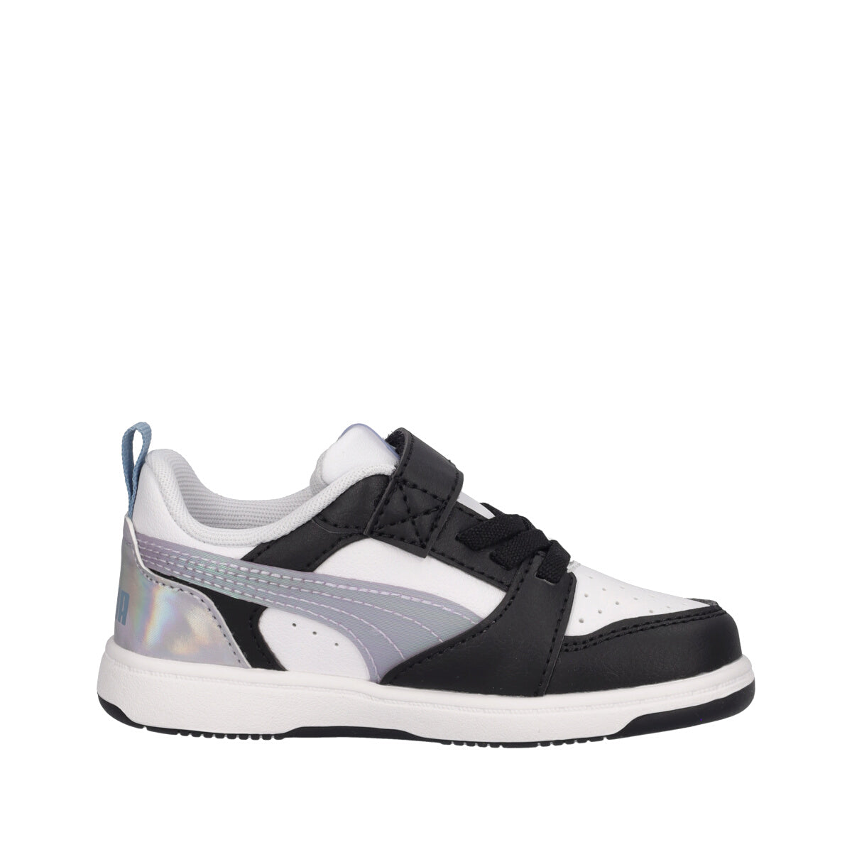 REBOUND V6 LO Sneakers Bambina Lilla Metallizzato, Nere e Bianche