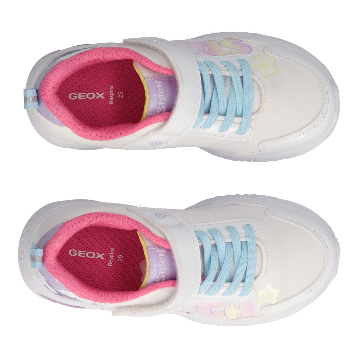 ASSISTER Sneakers Bambina Bianca tema Stitch con Luci