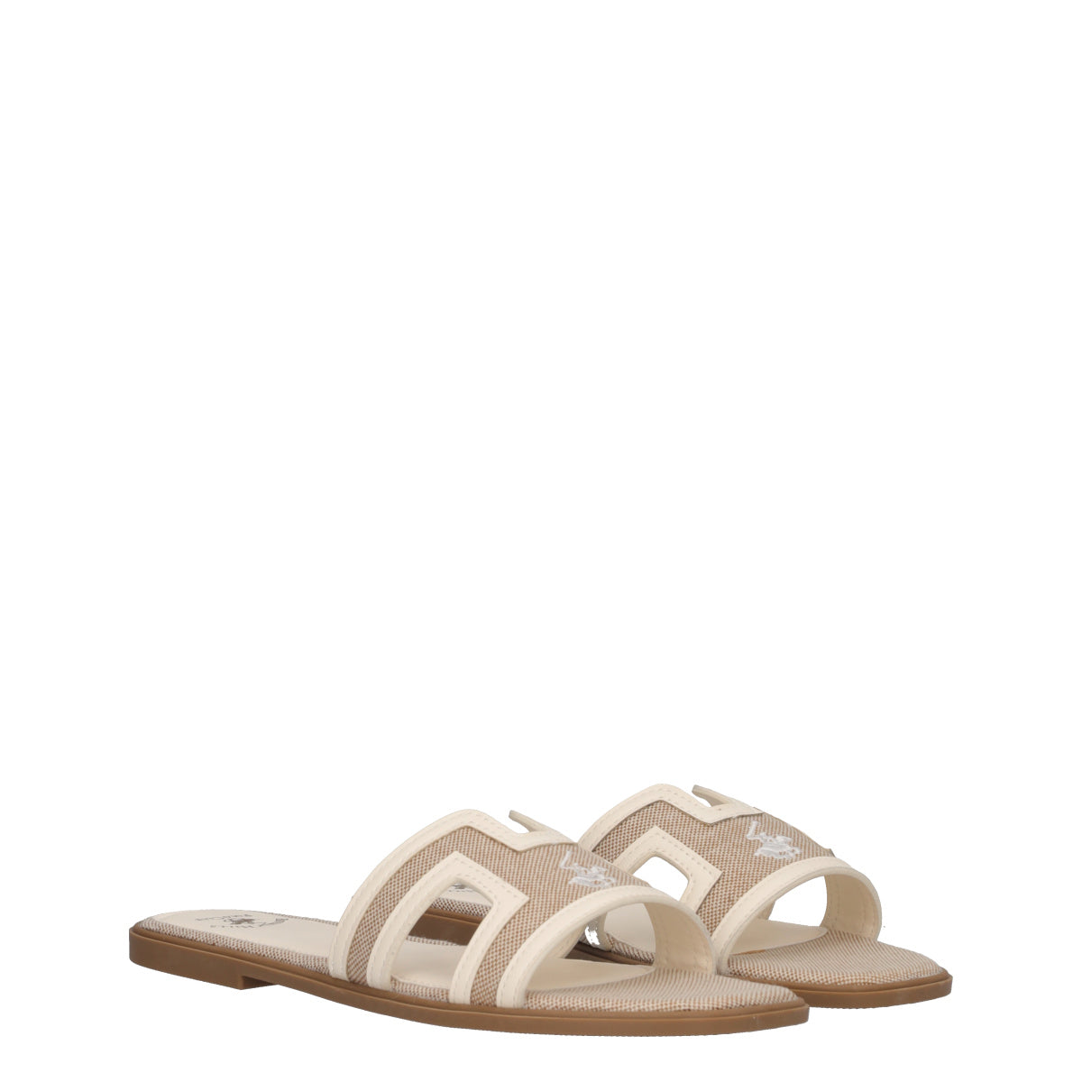 MINA CVS Ciabatte Donna Beige e Bianche