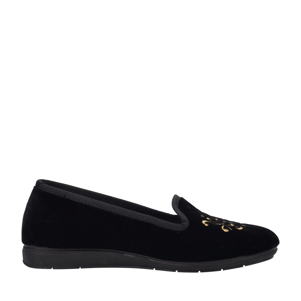 TEXI Pantofola Ballerina Donna Nere e Oro