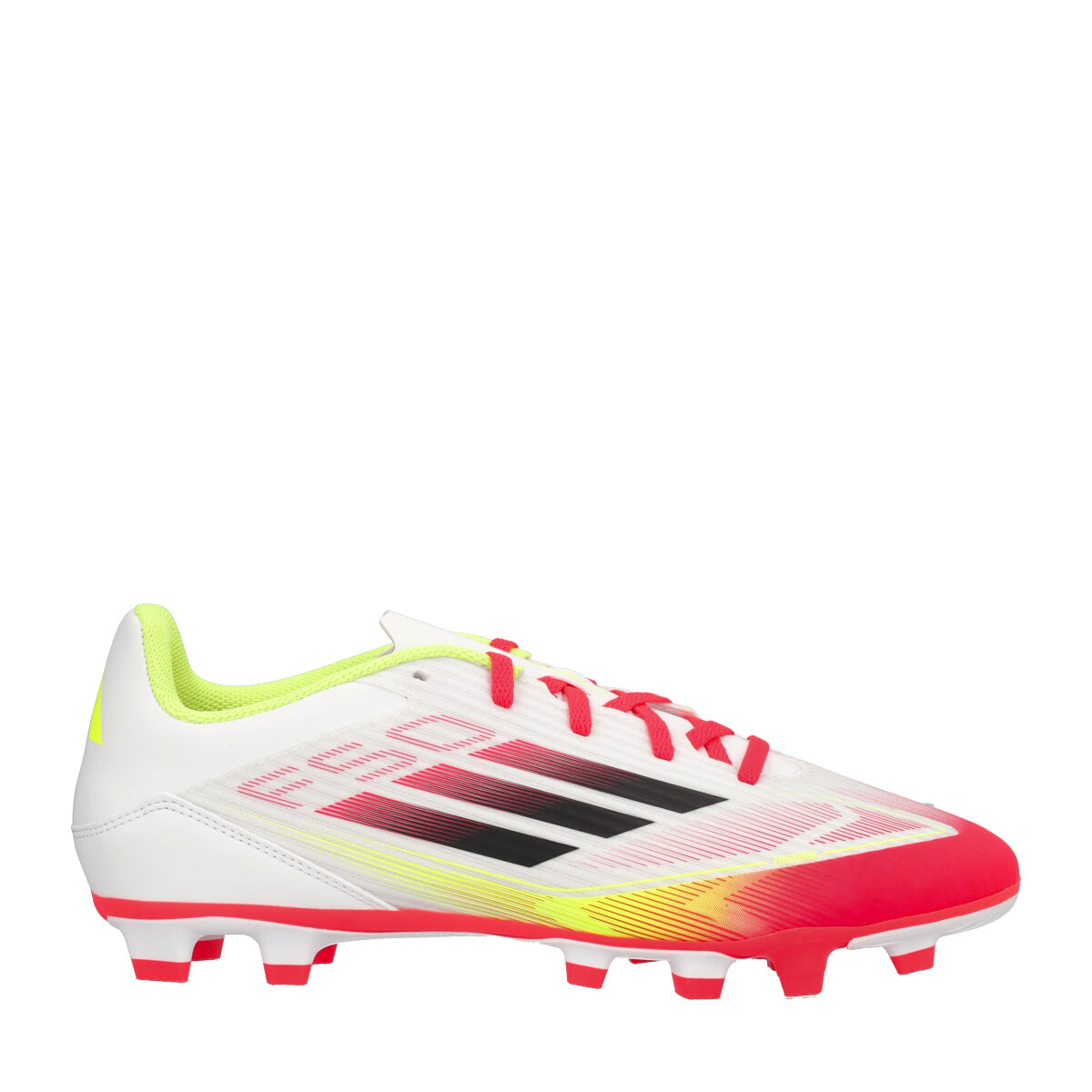 F50 CLUB FG Scarpe da Calcio Uomo Bianche, Rosse e Giallo Fluo
