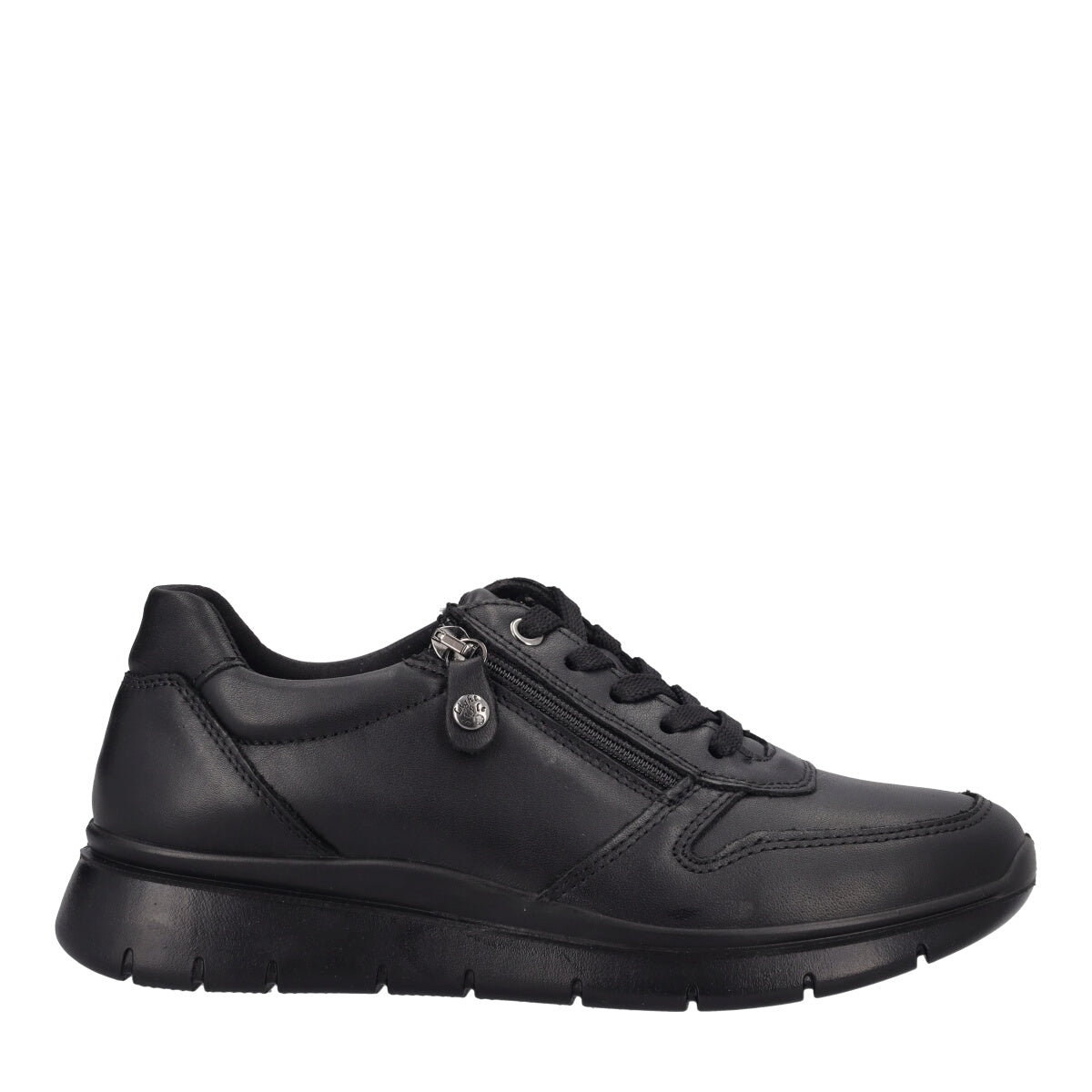 Stringate Comfort Donna Nere in Pelle