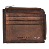 Porta carte Uomo In pelle Marrone
