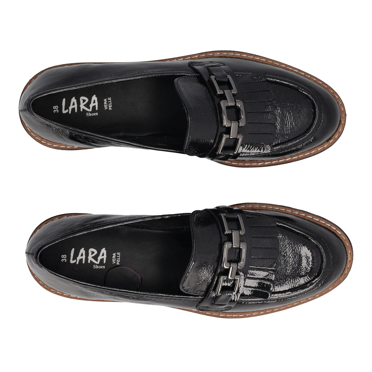 SIMPLY Mocassini Donna Neri in Pelle