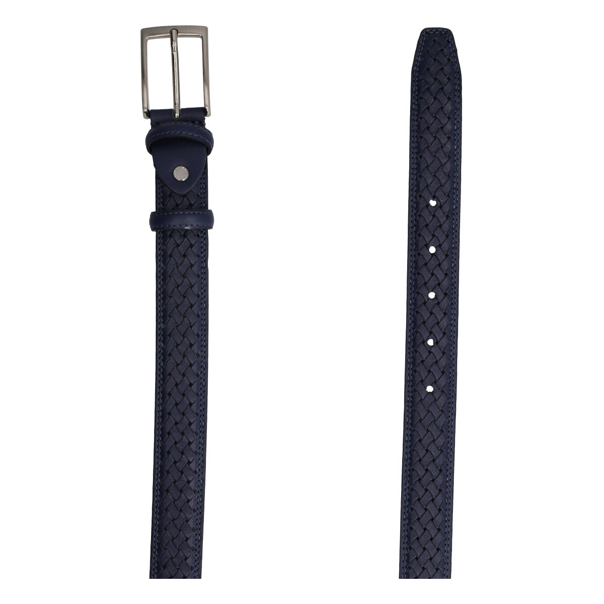 Cintura Uomo Blu Treccia