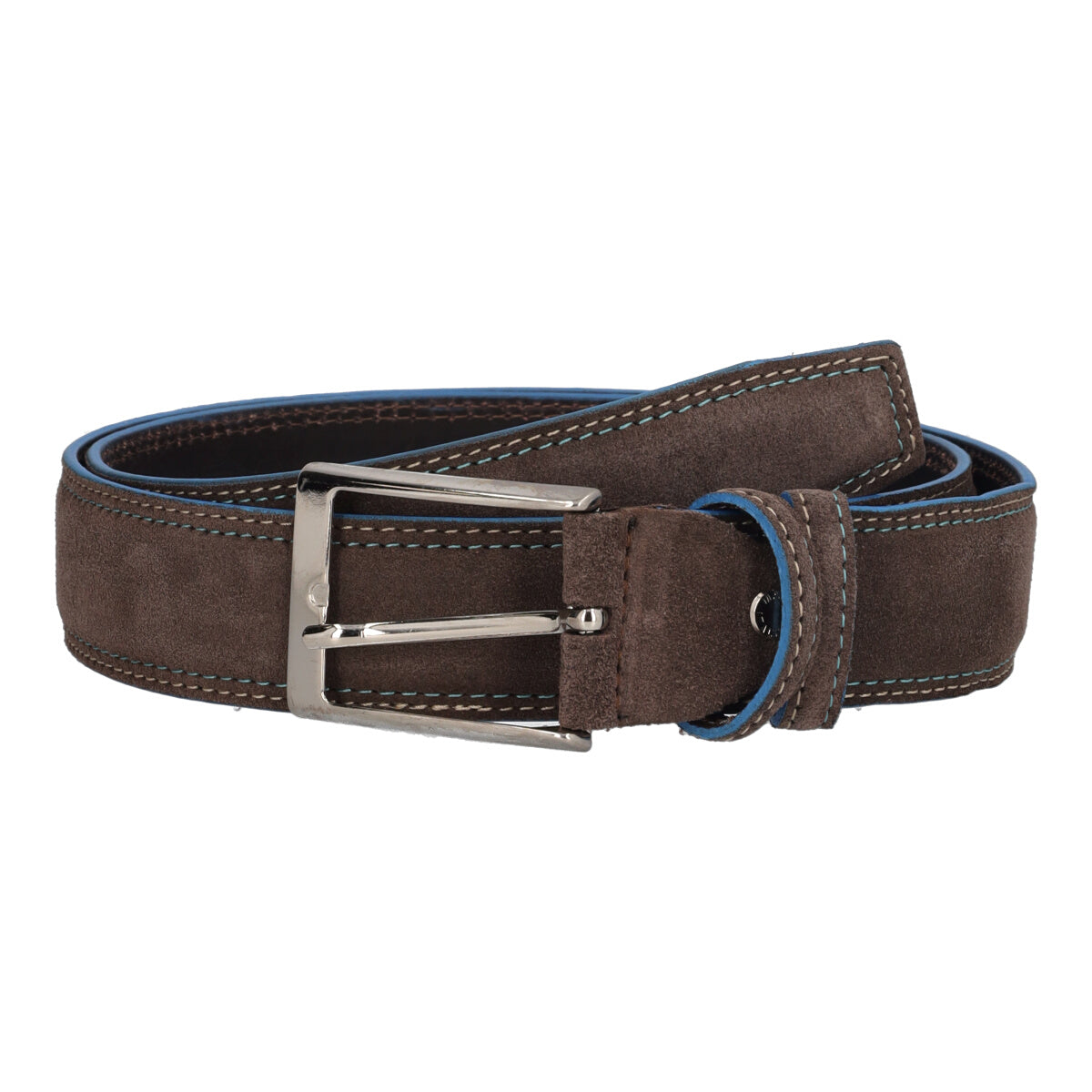 Cintura Uomo Camoscio Moro e Blu