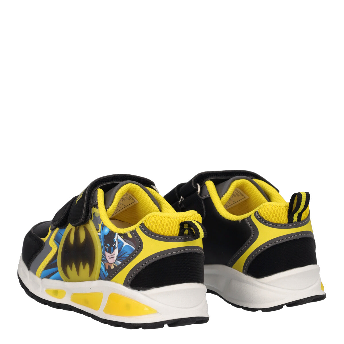 Sneakers Bambino Nere e Gialle Batman con Luci