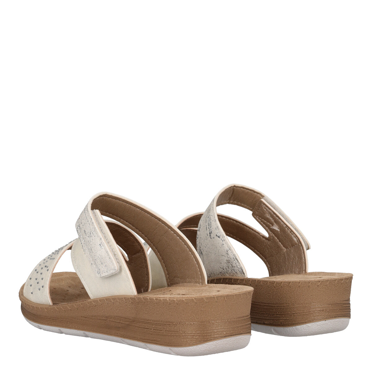 Ciabatte Donna Bianche e Argento