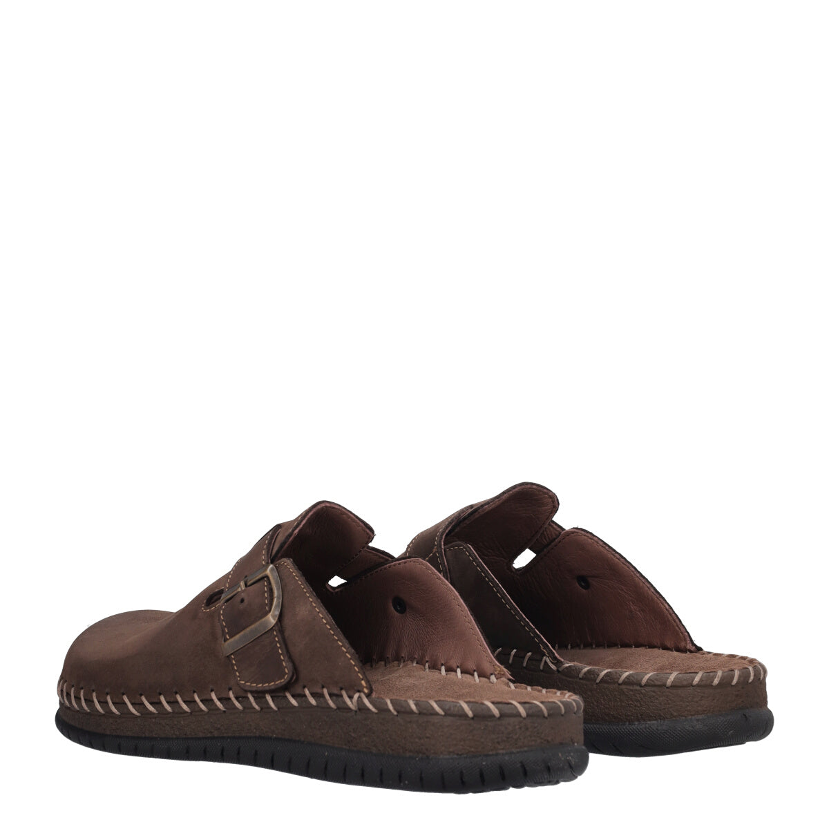 Ciabatte Uomo Marroni in Pelle