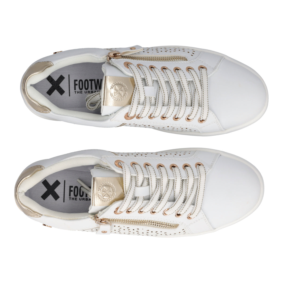Sneakers Donna Bianche e Oro
