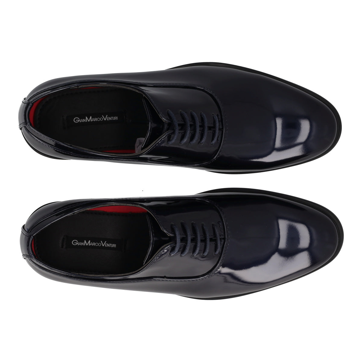 Stringate Uomo Blu in Vernice