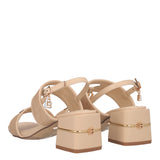 Sandali con Tacco Donna Beige