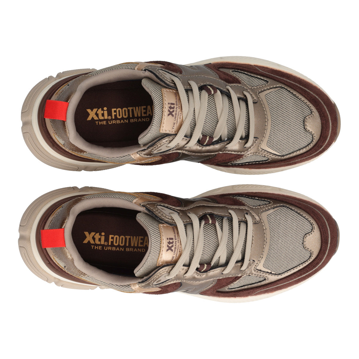 Sneakers Donna Marrone e Beige
