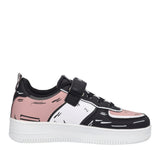 Sneakers Bambina Rosa, Bianche e Nere