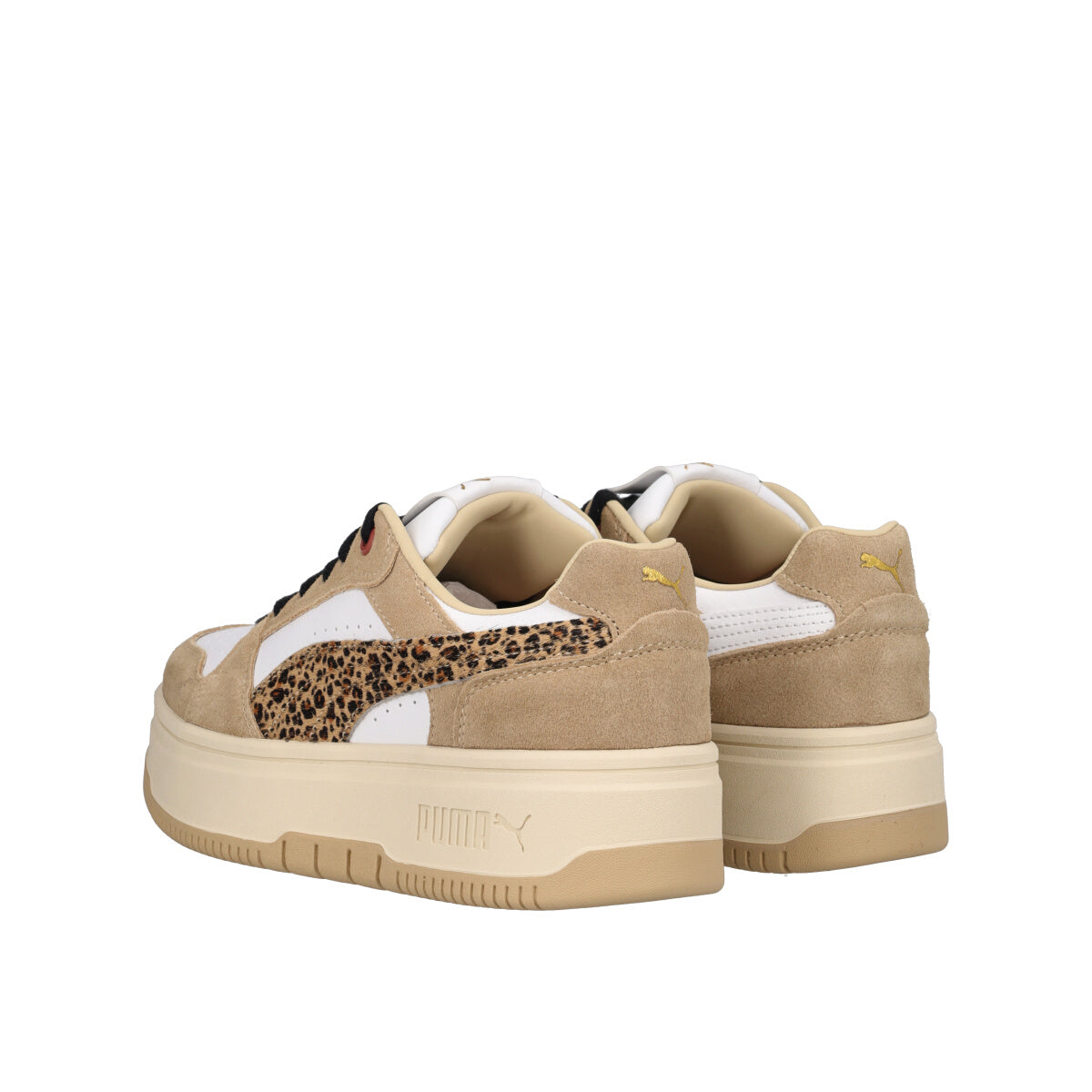 REBOUND FEMME LOW ANIMAL Sneakers Donna Beige, Bianca e Animalier