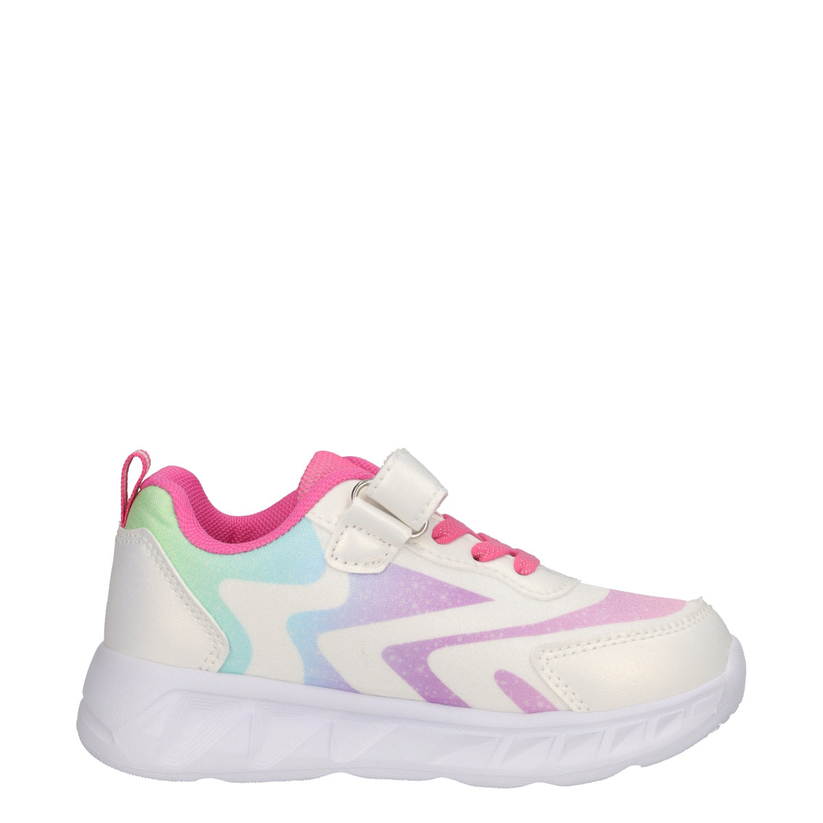 Sneakers Bambina Bianche e Rosa con Luci