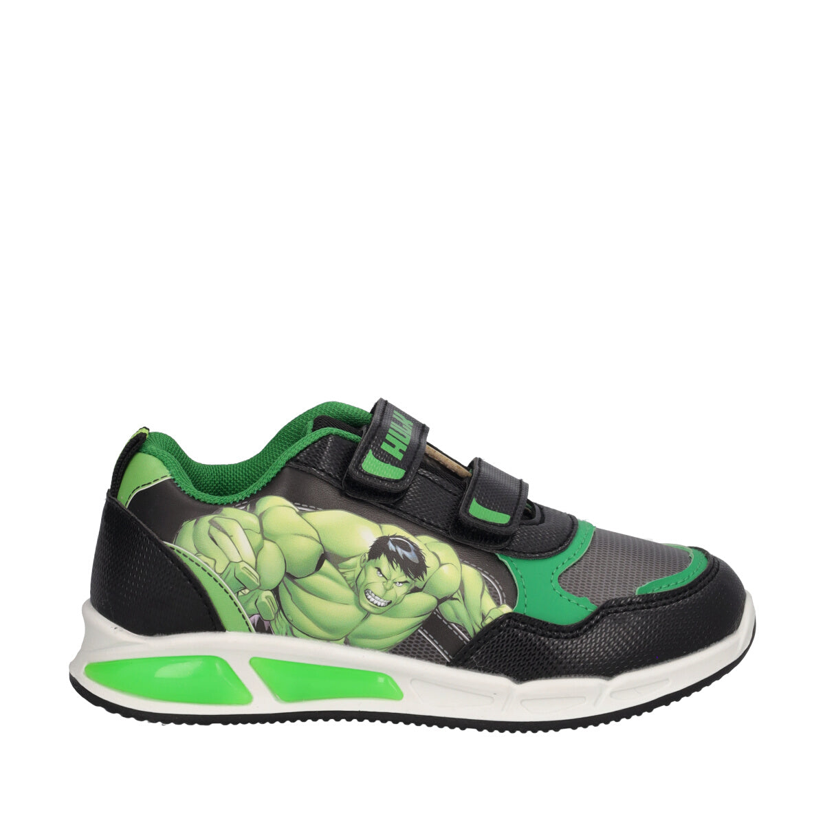 Sneakers Bambino Verdi Hulk con Luci