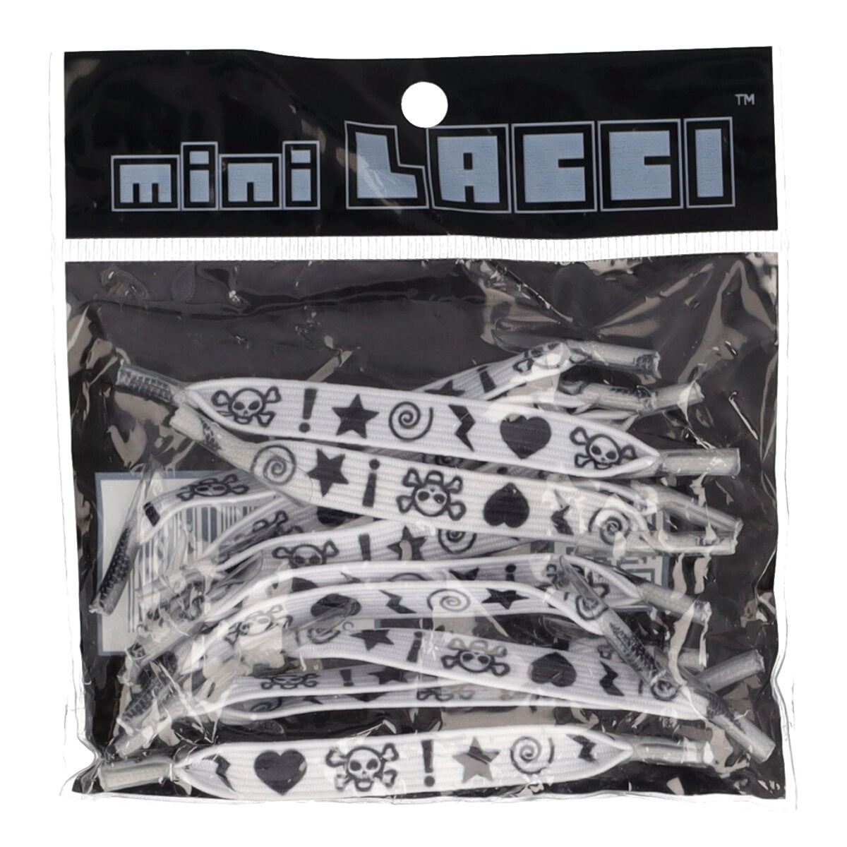 Mini Lacci Bianchi Stampa Teschi