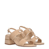 Sandali con Tacco Donna Beige