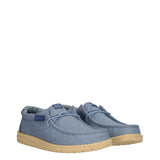 WALLY STRETCH CANVAS Mocassino Slip-on Uomo Azzurro
