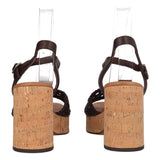 Sandali con Tacco Donna Marroni