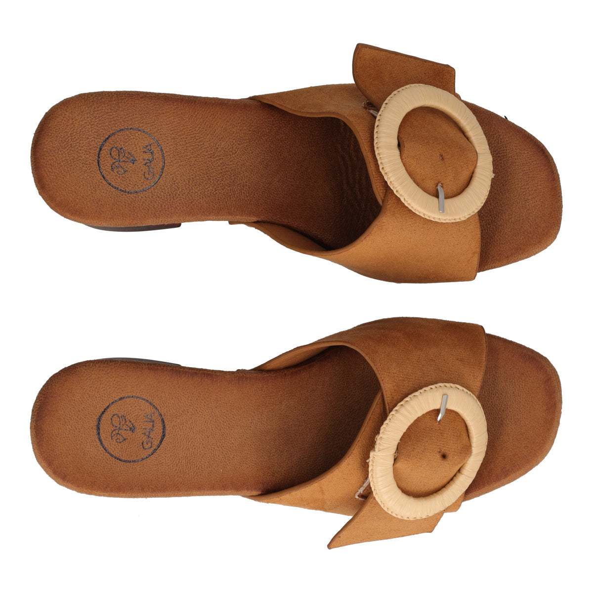 Ciabatte con Tacco Donna Beige