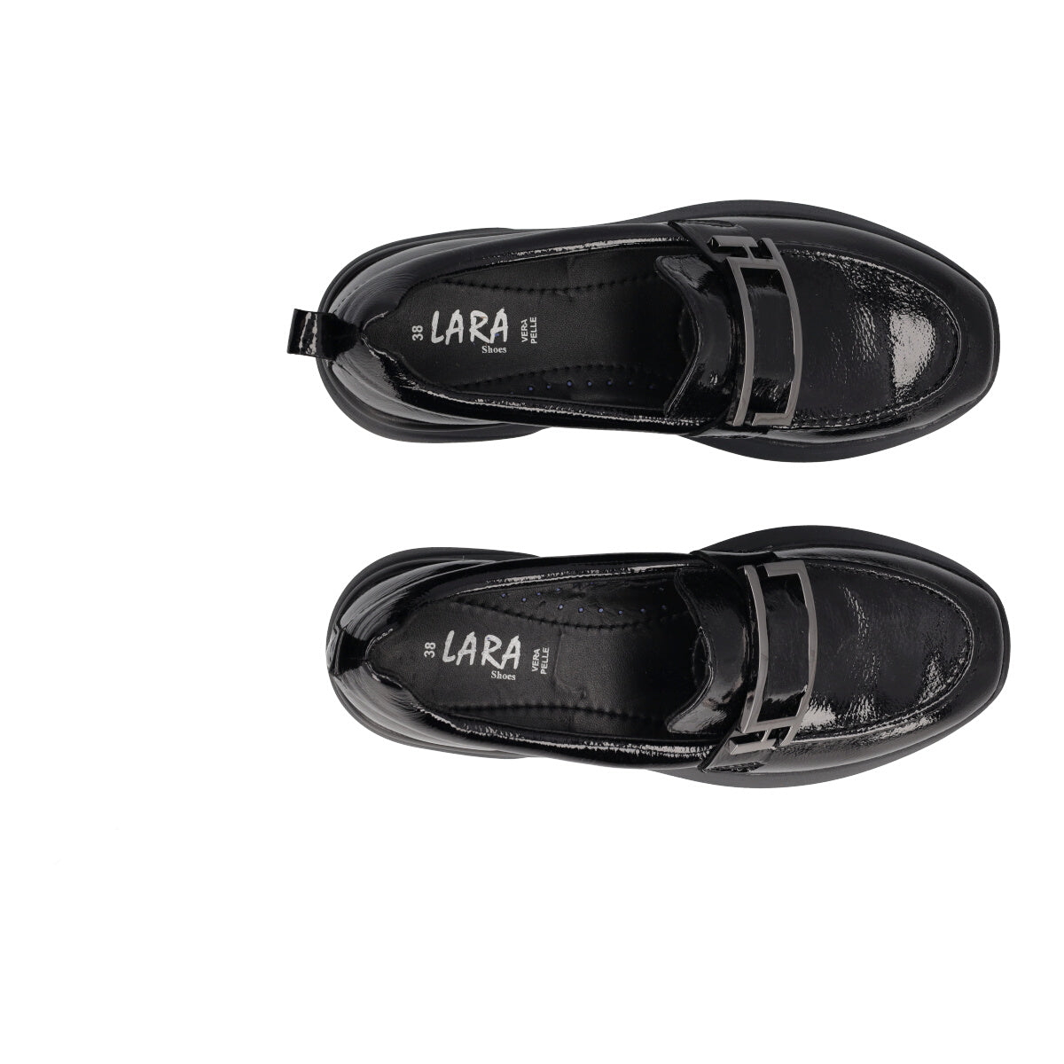 WAY Mocassini Donna Neri Comfort in Pelle