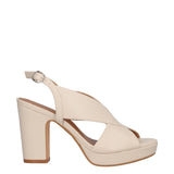 Sandali con Tacco Donna Beige