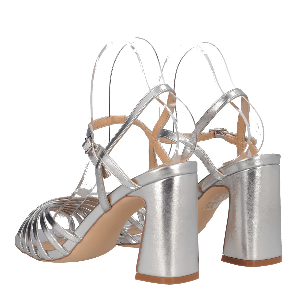 Sandali con Tacco Donna Argento