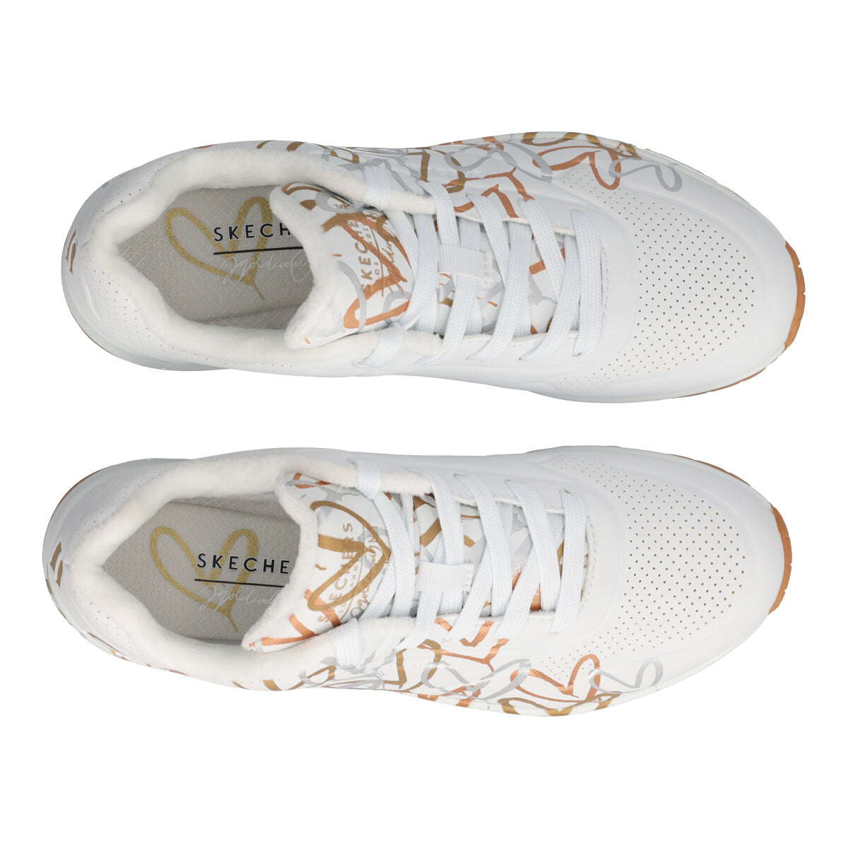 UNO METALLIC LOVE Sneakers Donna Cuori Metallizzati