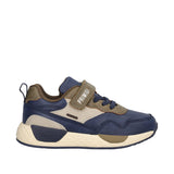 BABY MEGA Sneakers Bambino Blu e Marrone