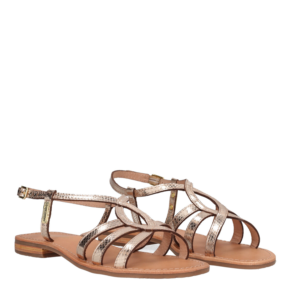 Sandali Donna Oro Pitonato